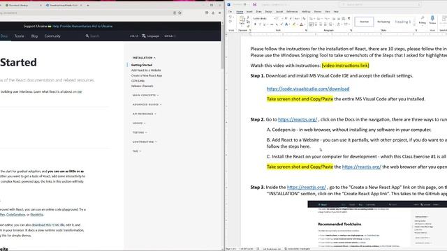 IMED 2315 - Class Exercise 1 - How to Install React - Part A смотреть онлайн