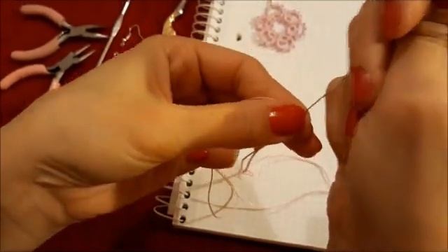 Фриволите иглой. Мастер класс для начинающих. Серьги фриволите.