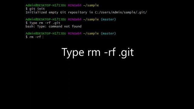 How to uninitialize git repository смотреть онлайн