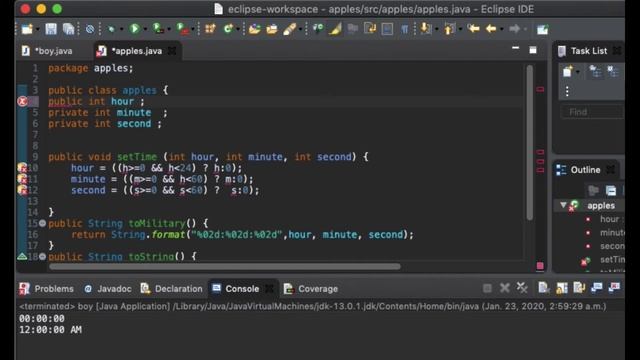 Java Programming Tutorial - 38 - Public & Private смотреть онлайн