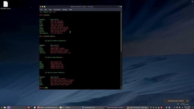Optiva Framework - Web Application Scanner | Linux смотреть онлайн