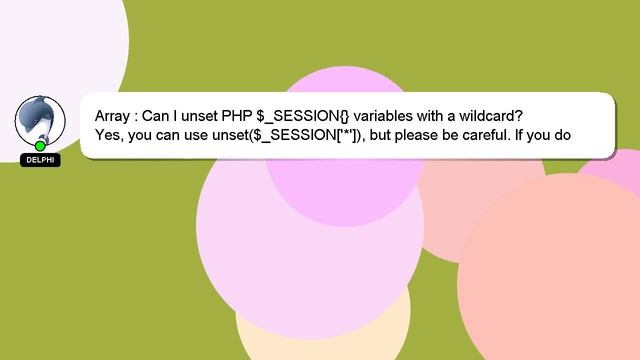 Array : Can I unset PHP $_SESSION{} variables with a wildcard? смотреть онлайн