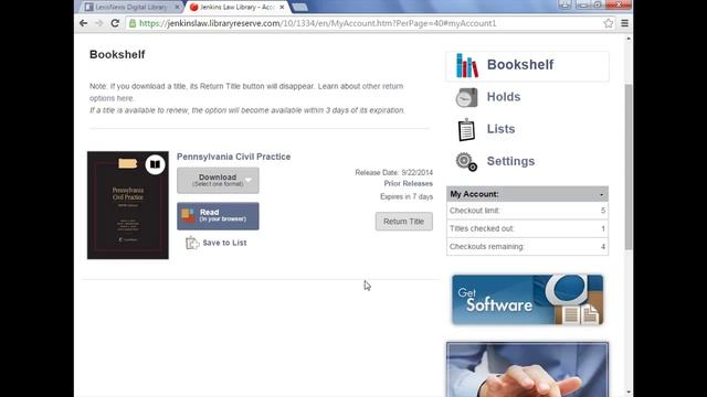 Using LexisNexis Digital Library, Part 1: Managing Your Bookshelf смотреть онлайн