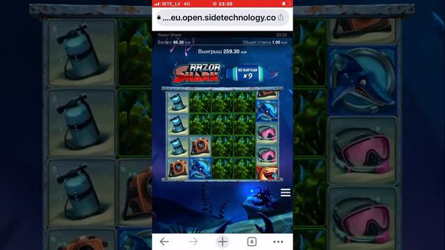 Razor Shark Big win 1 euro bet!!! смотреть онлайн