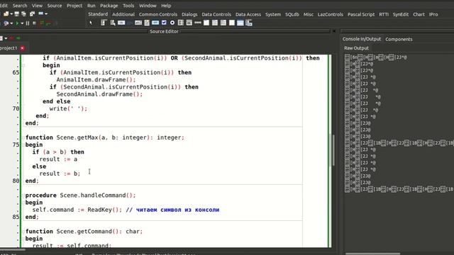 pascal ООП консольная игра, разбор: Разные клавиши для управления разными объектами смотреть онлайн