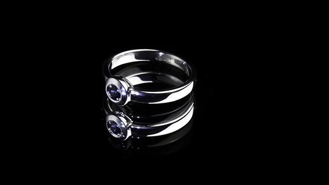 Кольцо из белого золота с сапфиром 0,15 карат смотреть онлайн