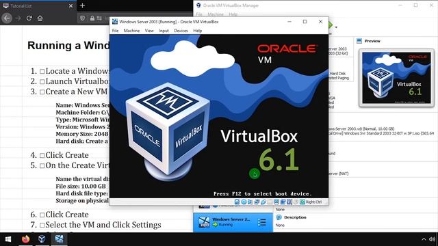 Running a Windows Server 2003 VM in Virtualbox смотреть онлайн