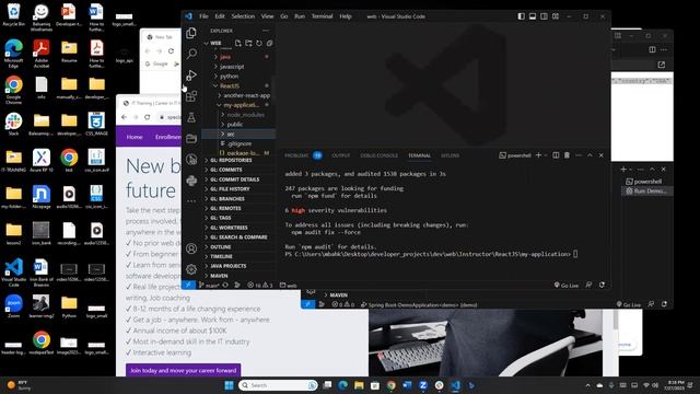 Spring boot and React RESTful services смотреть онлайн