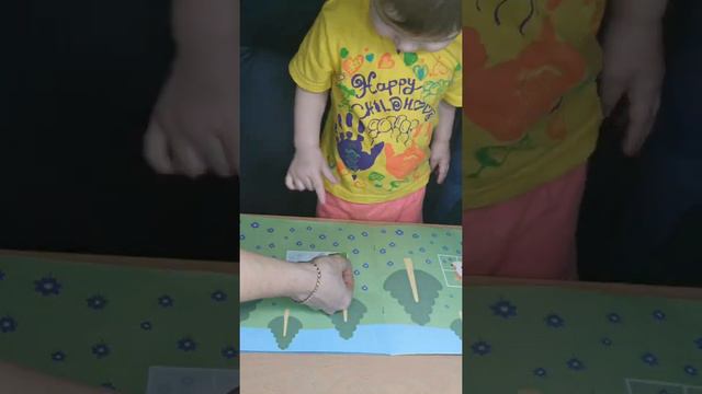 Изучаем животных, мозайка из наклеек для малышей