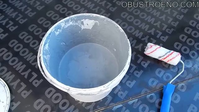 Покраска ламинированной фанеры резиновой краской Obustroeno com смотреть онлайн