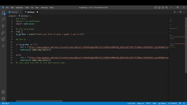 PYTHON IP TROLL GRABER NO HACKING EASY!!!!(you dont get the ip) смотреть онлайн