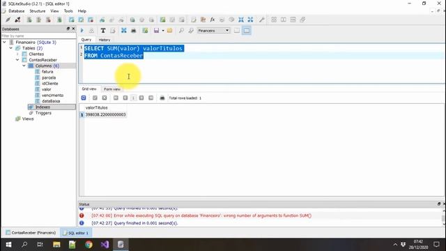 Funções SUM, COUNT, AVG, MAX e MIN do SQLite 3 com SQLiteStudio. Video 8/11 смотреть онлайн