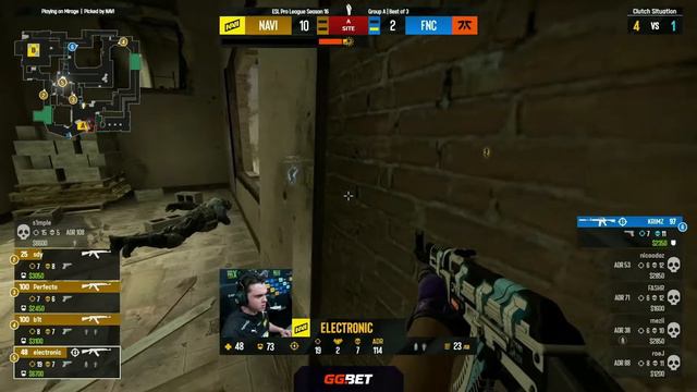 NaVi vs fnatic | Map 2 Mirage | ESL Pro League Season 16 - Group A смотреть онлайн
