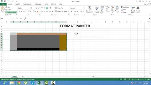 (Use Of format Painter)Microsoft Excel 2013 Full In Urdu And Hindi Part 10 смотреть онлайн