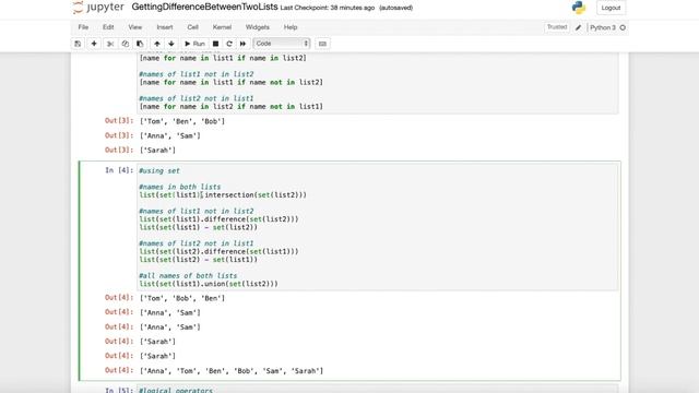Get difference between two lists in Python смотреть онлайн
