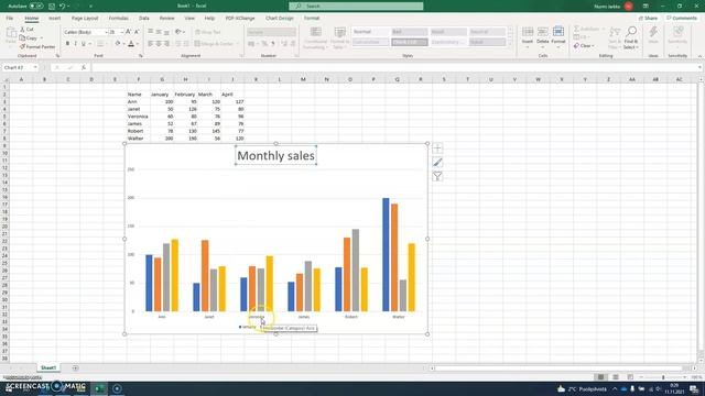 6 2 6 Change font size and colour of chart title, chart axes, chart legend text смотреть онлайн