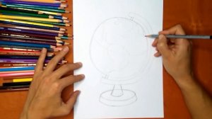 Как нарисовать глобус. Онлайн-школа рисования "Малевашки"