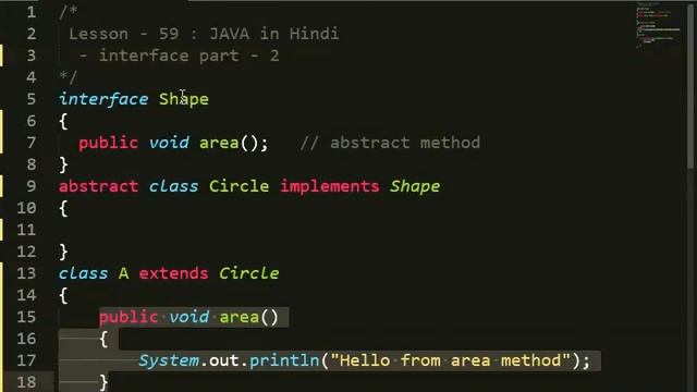 interface with abstract class in java | interface part - 2 | Lesson - 59 | JAVA in Hindi смотреть онлайн