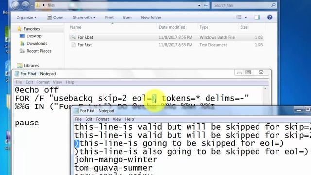 For (/F) Loop in Batch File Programming смотреть онлайн