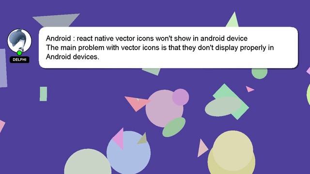 Android : react native vector icons won't show in android device смотреть онлайн