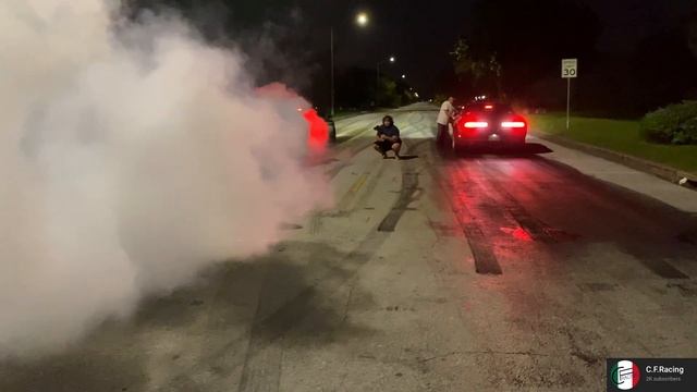 DODGE CHALLENGER HELLCAT VS PAXTON SUPERCHARGED FORD MUSTANG 5.0 | GRUDGE RACING | C.F.RACING | 4K