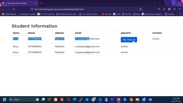 How to Create Table with Bootstrap | Bootstrap Table | Class 17 смотреть онлайн