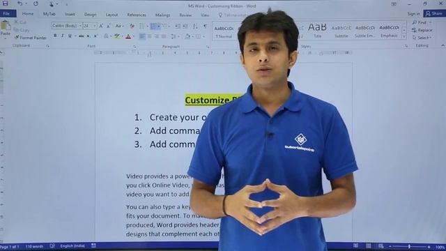 MS Word - Customize Ribbon смотреть онлайн