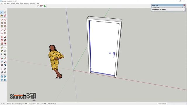 How to make Dynamic Components |Onclick Sketchup Door| Sketchup Door| Dynamic Door| смотреть онлайн