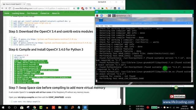 Install OpenCV 3.4.0 on Raspberry Pi 3 with Python 3.5.3 смотреть онлайн