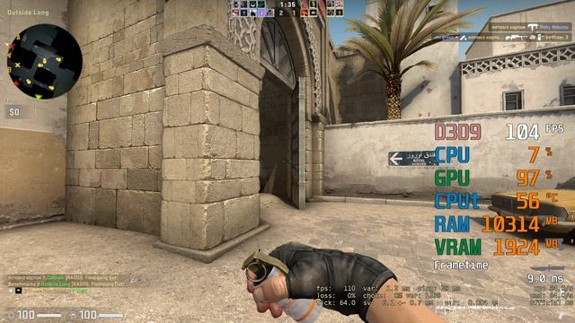 Intel UHD Graphics 770 -- I5-13500 -- CSGO FPS Test