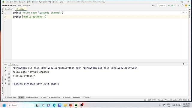 Escape sequence in python | @codestudyindian13114 смотреть онлайн