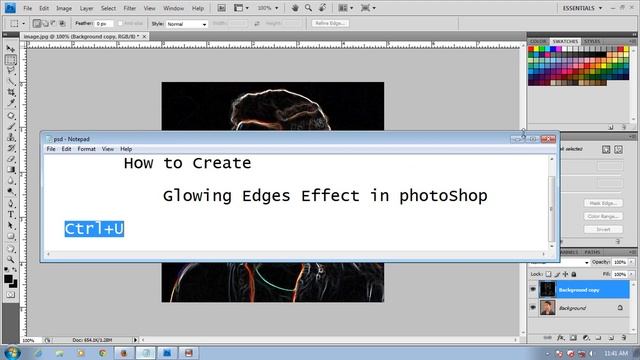 How To Create Glowing Edges Effect In PhotoShop Tutorial