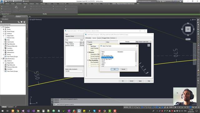 Civil3D Alignment Label Customization смотреть онлайн