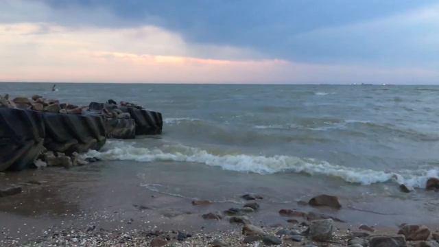 Ейск пляж. Таганрогская набережная после заката (каменка) смотреть онлайн