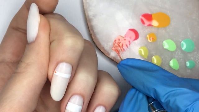 Стильный градиент / Яркий дизайн ногтей 2020 / Градиент гель лаком / Ombre nails with gel polish смотреть онлайн