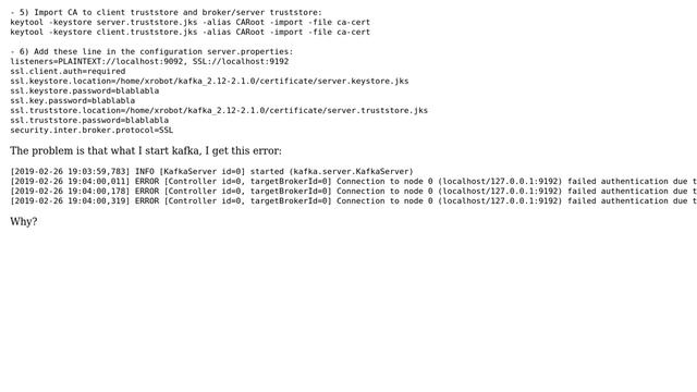 DevOps & SysAdmins: kafka failed authentication due to: SSL handshake failed смотреть онлайн
