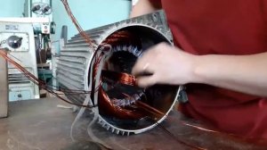 Перемотка электродвигателя 7,5 KW  -  3000 об/мин  иностранный двигатель