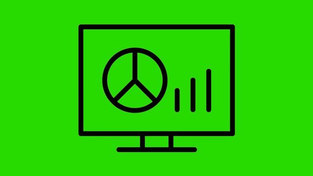 Animated Graphs Icon on Green Screen смотреть онлайн