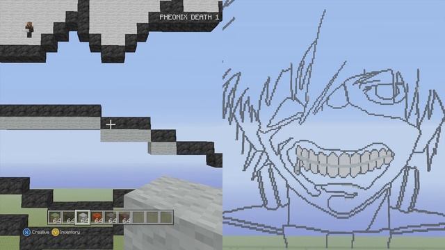 Minecraft Pixel Art Tutorial | Kaneki Ken Part 7 (Tokyo Ghoul)