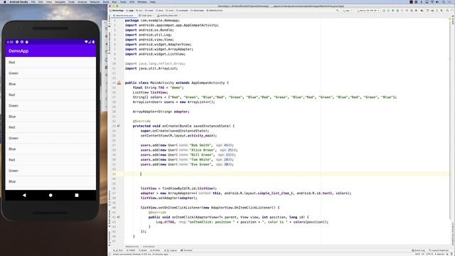Managing Simple ListView of Objects смотреть онлайн