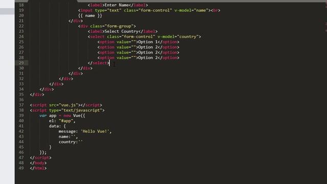 Vue JS Bangla Tutorial - Select Data Binding Vue js Part 4 - 2019 by Coding Xpress смотреть онлайн
