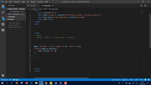#web_coding_code_darija 16# PHP Les bases de PHP Loops (Foreach) darija смотреть онлайн