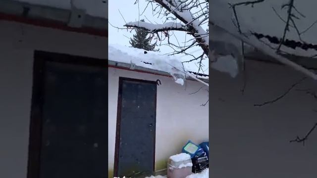 Скребок для удаления снега с крыши Skrab 28093 в действии смотреть онлайн