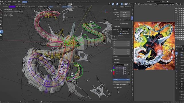 Anime Metal Shader & Rig Types Revealed: Rigging Chimeratech Rampage Dragon in Blender ? смотреть онлайн