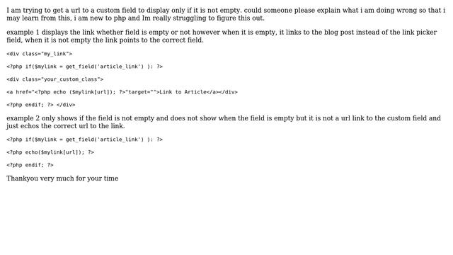 Wordpress: Get link picker custom field to show only if field exists смотреть онлайн