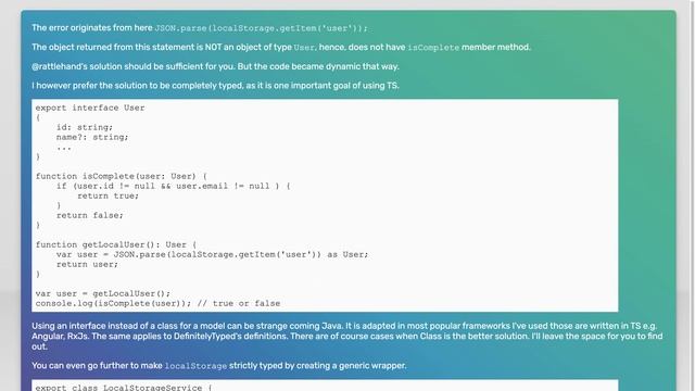 how to create instance methods in typescript object when the object is assigned value from Local... смотреть онлайн