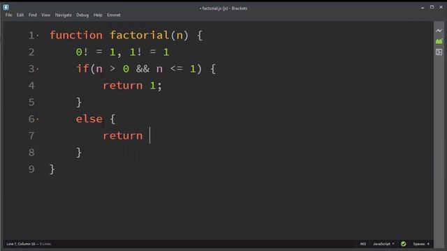 How to Make a Factorial Function in JavaScript by using Recursion смотреть онлайн