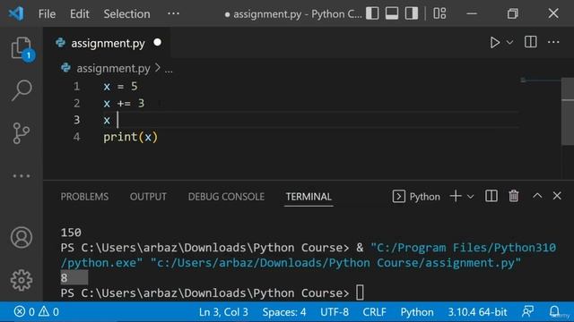 9- Assignment Operators: Python Pro The Complete Python Bootcamp for Noobs смотреть онлайн