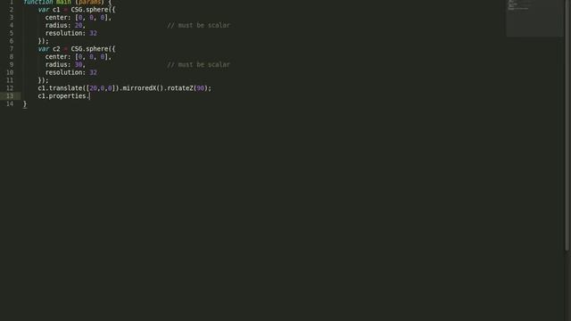 OpenJSCAD автокомплит смотреть онлайн