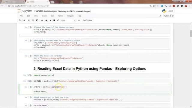 #2 How to Import Excel data in Python Pandas | Getting Excel Data in Python Pandas смотреть онлайн